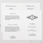 Papier Cadre baroque unique monogramme de mariage (Devant / Derrière)