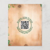 Papier Cadre BUDGET Code QR faire-part de mariage irlanda (Dos)