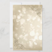 Papier Cadre de coeurs dorés élégants Bokeh (Dos)