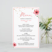 Papier Cadre de mariage chic en rose et floral avec confe (Debout devant)