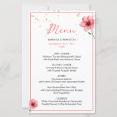 Papier Cadre de mariage chic en rose et floral avec confe (Devant)