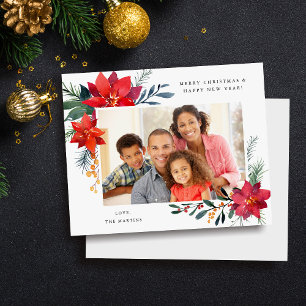 Papier Cadre de Noël Poinsettia Budget H Photo Fêtes 