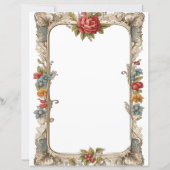 Papier Cadre floral élégant (Dos)