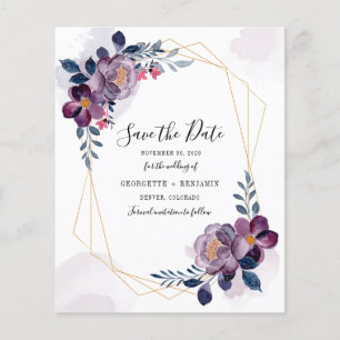 Papier Cadre géométrique de budget Fleur violet Enregistr