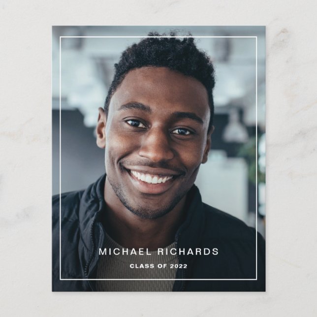 Papier Cadre moderne BUDGET photo Faire-part de graduatio (Devant)