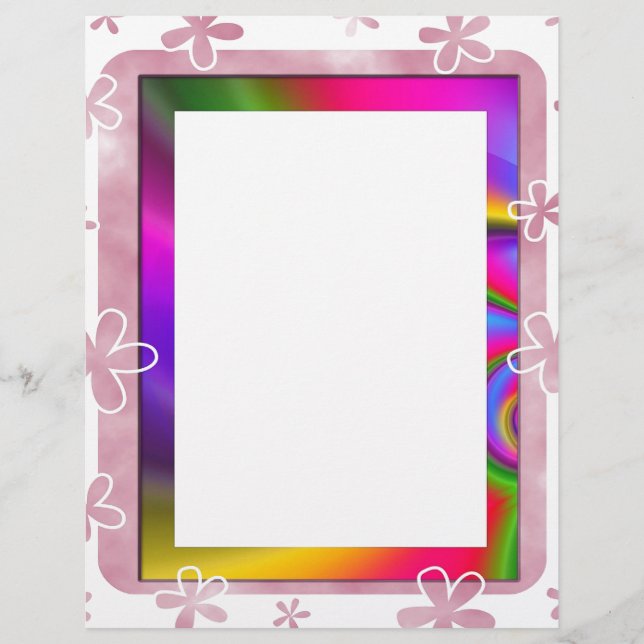 PAPIER CADRE PHOTO FLORALE (Devant)
