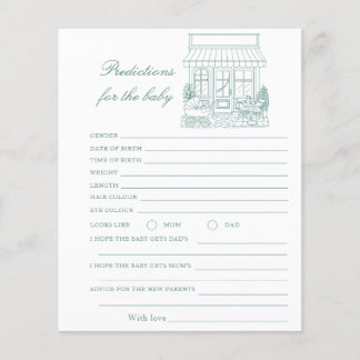 Papier Café baby shower - prédictions et conseils bébé