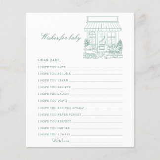 Papier Café baby shower - vœux pour bébé