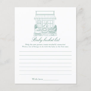 Papier Cafe Bebe Baby shower - Liste de souhaits pour béb