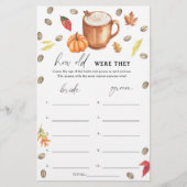 Papier Café citrouille Quel âge avaient-ils de la nuptial (Devant)