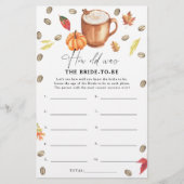 Papier Café citrouille Quel âge avait la mariée pour être (Devant)