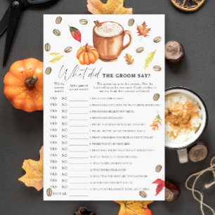 Papier Café et Citrouille nuptiale Qu'a dit le marié ?
