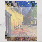 Papier Café Terrasse à la nuit par Vincent van Gogh (Devant / Derrière)