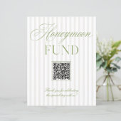 Papier Caisse de Lune de Miel Code QR Panneau Vert Sauge (Debout devant)