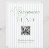 Papier Caisse de Noces Cadeaux Vert Sauge & Bleu Code QR  (Devant)