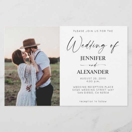 Papier Calcul noir et blanc Budget Mariage simple 2 (Devant)