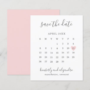 Papier Calender Coeur rose Budget Mariage Enregistrer la