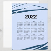 Papier Calendrier 2022. Planification d'entreprise, conce (Devant / Derrière)