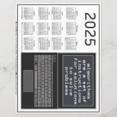 Papier Calendrier 2025 : Les algorithmes d'ordinateur por (Devant)