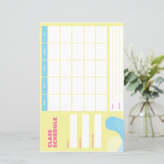 Papier Calendrier de classe (Debout devant)