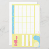 Papier Calendrier de classe (Devant / Derrière)