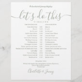 Papier Calendrier de mariage à l'écriture verte sauge (Devant)