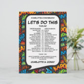 Papier Calendrier de Mariage de livre comique moderne (Debout devant)