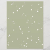 Papier Calendrier de Mariage de script floral de fleur (Dos)