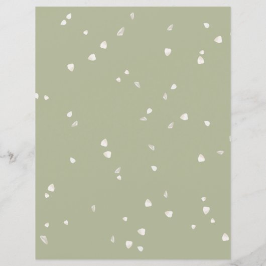 Papier Calendrier de Mariage de script floral de fleur (Dos)