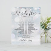 Papier Calendrier de mariage élégant en écriture hivernal (Debout devant)