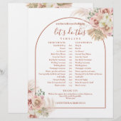 Papier Calendrier de mariage en terre cuite avec herbe de (Devant / Derrière)