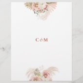 Papier Calendrier de mariage en terre cuite avec herbe de (Dos)