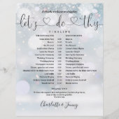 Papier Calendrier de mariage script à thème flocons de ne (Devant)