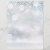 Papier Calendrier de mariage script flocons de neige hive (Dos)