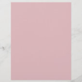 Papier Calendrier de mariage simple avec monogramme rose (Dos)