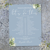 Papier Calendrier de Mariage vert Dusty Blue