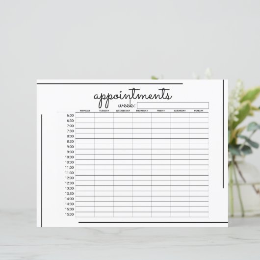 Papier Calendrier de rendez-vous du logo du script de cad (Debout devant)