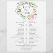 Papier Calendrier du Mariage rose Garland (Devant)