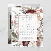 Papier Calendrier Dusty Rose Enregistrer la date (Devant / Derrière)