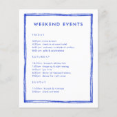 Papier Calendrier Itinéraire Lettre de Bienvenue Bleu Fra (Dos)