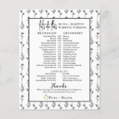 Papier Calendrier minimal du mariage nuptial (Devant)