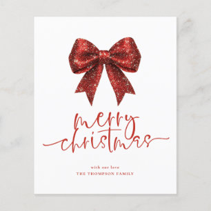 Papier Calendrier Noël joyeux Arc en ruban rouge Budget 2