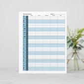 Papier Calendrier quotidien des rendez-vous | Bleu classi (Debout devant)