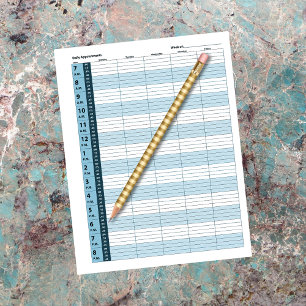 Papier Calendrier quotidien des rendez-vous Bleu classi