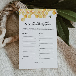 Papier CALLA Bee Nom Que Bébé Tune Baby shower Jeu