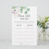 Papier Calla et eucalypt - Quel âge avaient-ils la mariée (Debout devant)