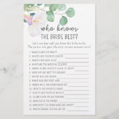 Papier Calla et eucalypt - Qui connaît la mariée meilleur (Devant)