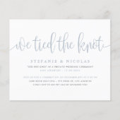 Papier Calligraphie Bleue Dusty Nous Avons Associé L'Invi (Devant)