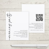 Papier Calligraphie BUDGET Code QR Mariage Soirée Invitat