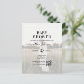Papier Calligraphie budgétaire Code QR Baby shower photo (Debout devant)